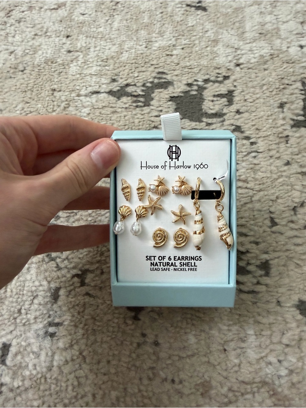 House of Harlow 1960 set of six coastal-themed earrings NWT